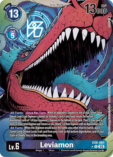 Leviamon Alternate Art EX6-061 R (Infernal Ascension)  - Foil