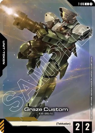 Graze Custom (Premium Card Collection Gundam Assemble) (T-016) - Holofoil - Gundam Promotional Cards