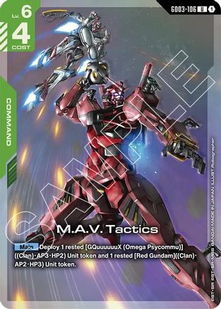 M.A.V. Tactics (Premium Card Collection Gundam Assemble) (GD03-106) - Holofoil - Gundam Promotional Cards