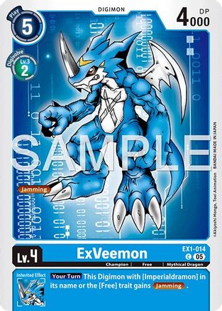 ExVeemon - EX1-014 (Reprint) (EX1-014) Foil Common - Advanced Booster Digimon Generation
