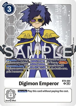 Digimon Emperor (Reprint) (BT8-094) Foil Rare - Advanced Booster Digimon Generation