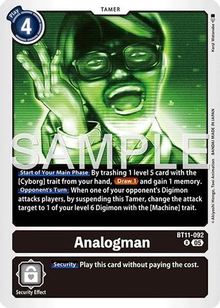 Analogman (Reprint) (BT11-092) Foil Rare - Advanced Booster Digimon Generation