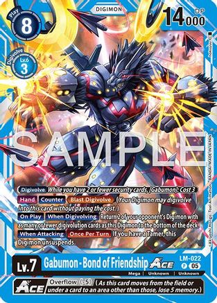 Gabumon - Bond of Friendship ACE (Reprint) (LM-022) Foil Promo - Advanced Booster Digimon Generation