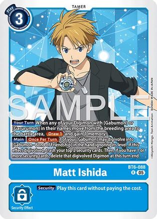 Matt Ishida (Reprint) (BT6-088) Foil Rare - Advanced Booster Digimon Generation