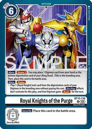 Royal Knights of the Purge (Reprint) (BT13-110) Foil Rare - Advanced Booster Digimon Generation