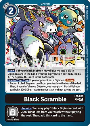 Black Scramble (Reprint) (LM-031) Foil Promo - Advanced Booster Digimon Generation