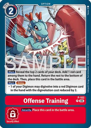 Offense Training (Reprint) (P-103) Foil Promo - Advanced Booster Digimon Generation
