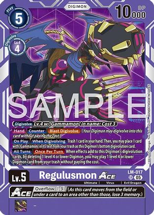 Regulusmon ACE (Reprint) (LM-017) Foil Super Rare - Advanced Booster Digimon Generation