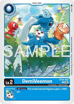 DemiVeemon - BT16-002 (Reprint) (BT16-002) Foil Uncommon - Advanced Booster Digimon Generation
