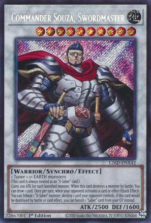 Commander Souza, Swordmaster (Secret Rare) (L26D-ENX42) - Secret Rare - Legendary Modern Decks 2026