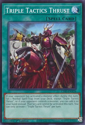 Triple Tactics Thrust - L26D-ENX24 (L26D-ENX24) - Common - Legendary Modern Decks 2026