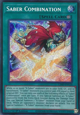Saber Combination (Secret Rare) (L26D-ENX25) - Secret Rare - Legendary Modern Decks 2026