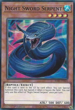 Night Sword Serpent (RA05-EN020) - Super Rare - Rarity Collection 5