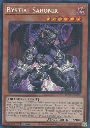 Bystial Saronir (Secret Rare) (RA05-EN023) - Secret Rare - Rarity Collection 5