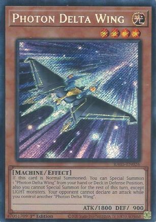 Photon Delta Wing (Secret Rare) (RA05-EN026) - Secret Rare - Rarity Collection 5
