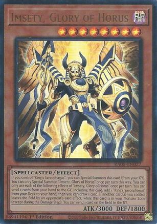 Imsety, Glory of Horus (Ultra Rare) (RA05-EN027) - Ultra Rare - Rarity Collection 5