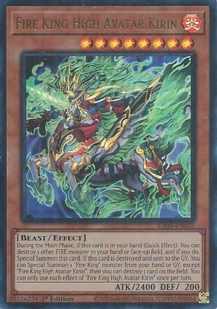 Fire King High Avatar Kirin (Ultra Rare) (RA05-EN032) - Ultra Rare - Rarity Collection 5
