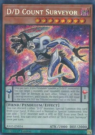 D/D Count Surveyor (Secret Rare) (RA05-EN034) - Secret Rare - Rarity Collection 5