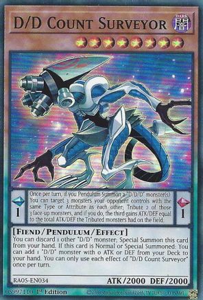 D/D Count Surveyor (RA05-EN034) - Super Rare - Rarity Collection 5