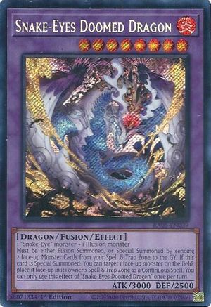Snake-Eyes Doomed Dragon (Secret Rare) (RA05-EN039) - Secret Rare - Rarity Collection 5