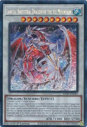 Lancea, Ancestral Dragon of the Ice Mountain (Secret Rare) (RA05-EN045) - Secret Rare - Rarity Collection 5