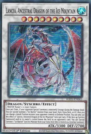 Lancea, Ancestral Dragon of the Ice Mountain (RA05-EN045) - Super Rare - Rarity Collection 5