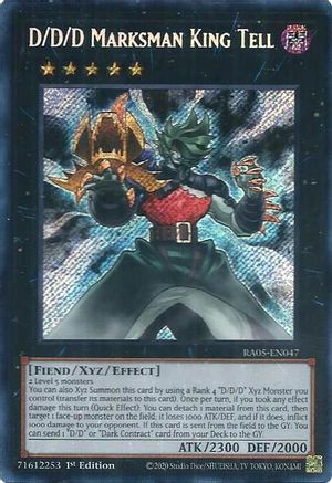 D/D/D Marksman King Tell (Secret Rare) (RA05-EN047) - Secret Rare - Rarity Collection 5