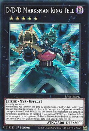 D/D/D Marksman King Tell (RA05-EN047) - Super Rare - Rarity Collection 5
