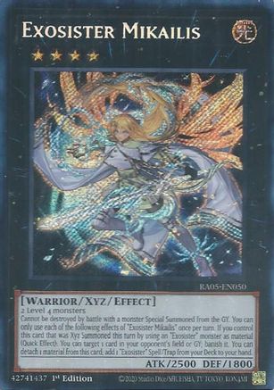 Exosister Mikailis (Secret Rare) (RA05-EN050) - Secret Rare - Rarity Collection 5