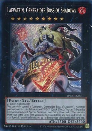 Laevatein, Generaider Boss of Shadows (Secret Rare) (RA05-EN051) - Secret Rare - Rarity Collection 5