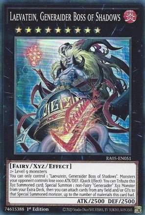 Laevatein, Generaider Boss of Shadows (RA05-EN051) - Super Rare - Rarity Collection 5