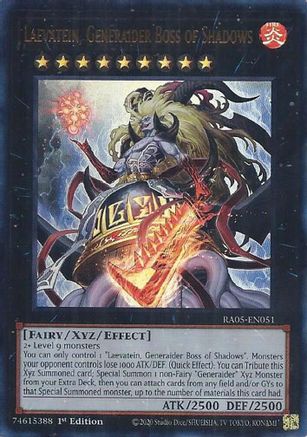 Laevatein, Generaider Boss of Shadows (Ultra Rare) (RA05-EN051) - Ultra Rare - Rarity Collection 5