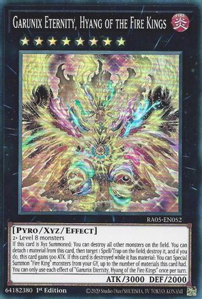 Garunix Eternity, Hyang of the Fire Kings (RA05-EN052) - Super Rare - Rarity Collection 5