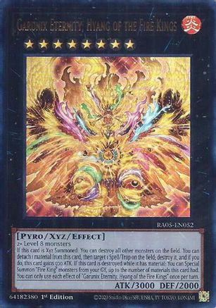 Garunix Eternity, Hyang of the Fire Kings (Ultra Rare) (RA05-EN052) - Ultra Rare - Rarity Collection 5