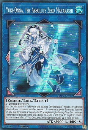 Yuki-Onna, the Absolute Zero Mayakashi (RA05-EN057) - Super Rare - Rarity Collection 5