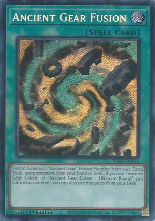 Ancient Gear Fusion (Secret Rare) (RA05-EN063) - Secret Rare - Rarity Collection 5