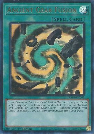 Ancient Gear Fusion (Ultra Rare) (RA05-EN063) - Ultra Rare - Rarity Collection 5