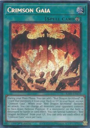 Crimson Gaia (Secret Rare) (RA05-EN070) - Secret Rare - Rarity Collection 5