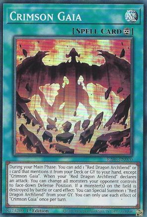 Crimson Gaia (RA05-EN070) - Super Rare - Rarity Collection 5
