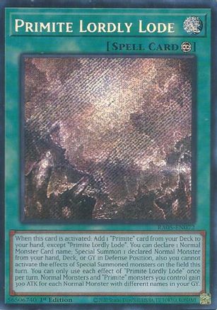Primite Lordly Lode (Secret Rare) (RA05-EN072) - Secret Rare - Rarity Collection 5