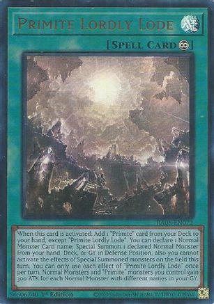 Primite Lordly Lode (Ultra Rare) (RA05-EN072) - Ultra Rare - Rarity Collection 5