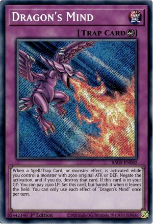 Dragon's Mind (Secret Rare) (RA05-EN082) - Secret Rare - Rarity Collection 5