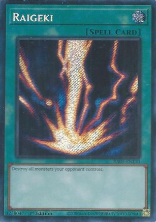 Raigeki (Secret Rare) (RA05-EN110) - Secret Rare - Rarity Collection 5