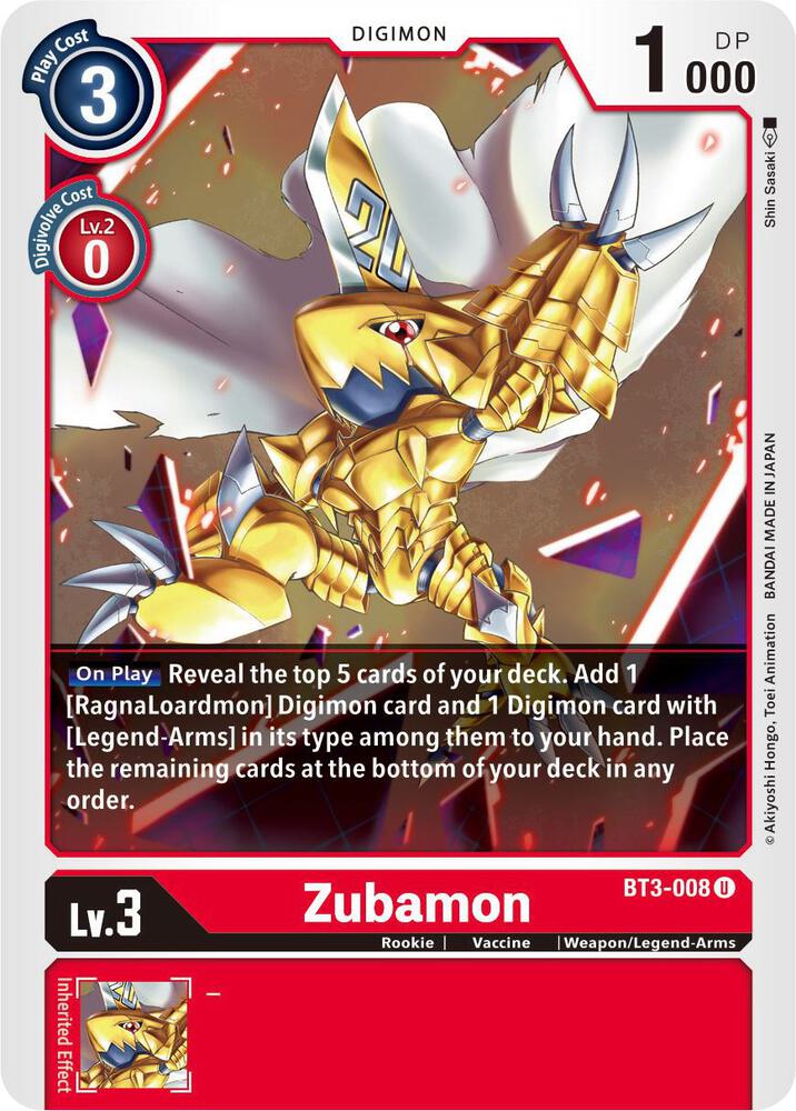Zubamon BT3-008 U (Release Special Booster 1.5) 