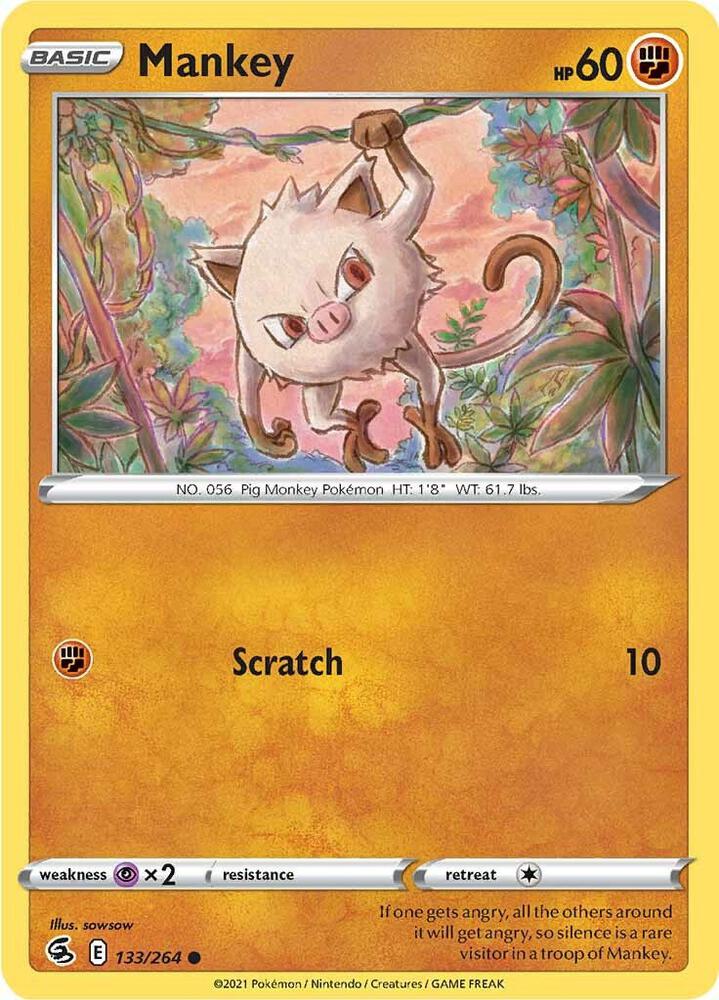 Mankey 133/264 (SWSH08: Fusion Strike) 