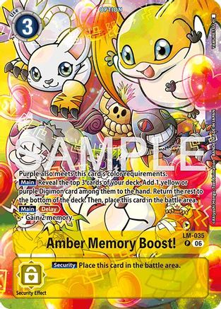 Amber Memory Boost! (Alternate Art) (LM-035) Foil Promo - Starter Deck 23: Beatbreak