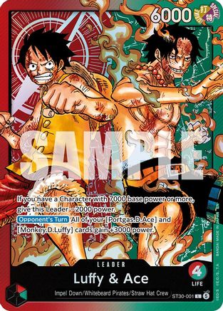 Luffy & Ace (ST30-001) - Foil Leader - Starter Deck EX: Luffy & Ace