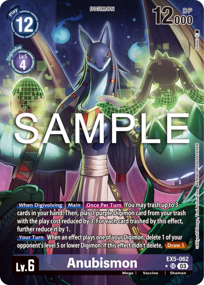 Anubismon Alternate Art EX5-062 SR (Animal Colosseum)  - Foil