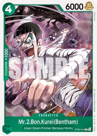 Mr.2.Bon.Kurei(Bentham) (ST30-013) - Normal Common - Starter Deck EX: Luffy & Ace