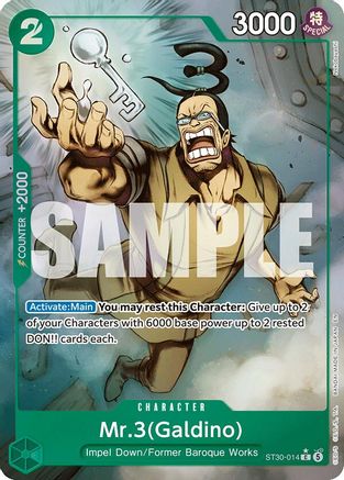 Mr.3(Galdino) (Full Art) (ST30-014) - Foil Common - Starter Deck EX: Luffy & Ace